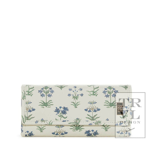 Luxe Jewelry Wallet - Provence With Green Pinstripe Liner