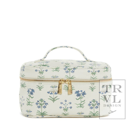 Luxe Provence Train 2 - Cosmetic Bag With Green Pinstripe