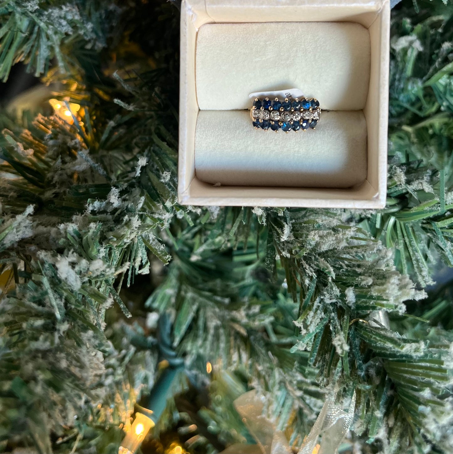 Sapphire Ring with Diamonds