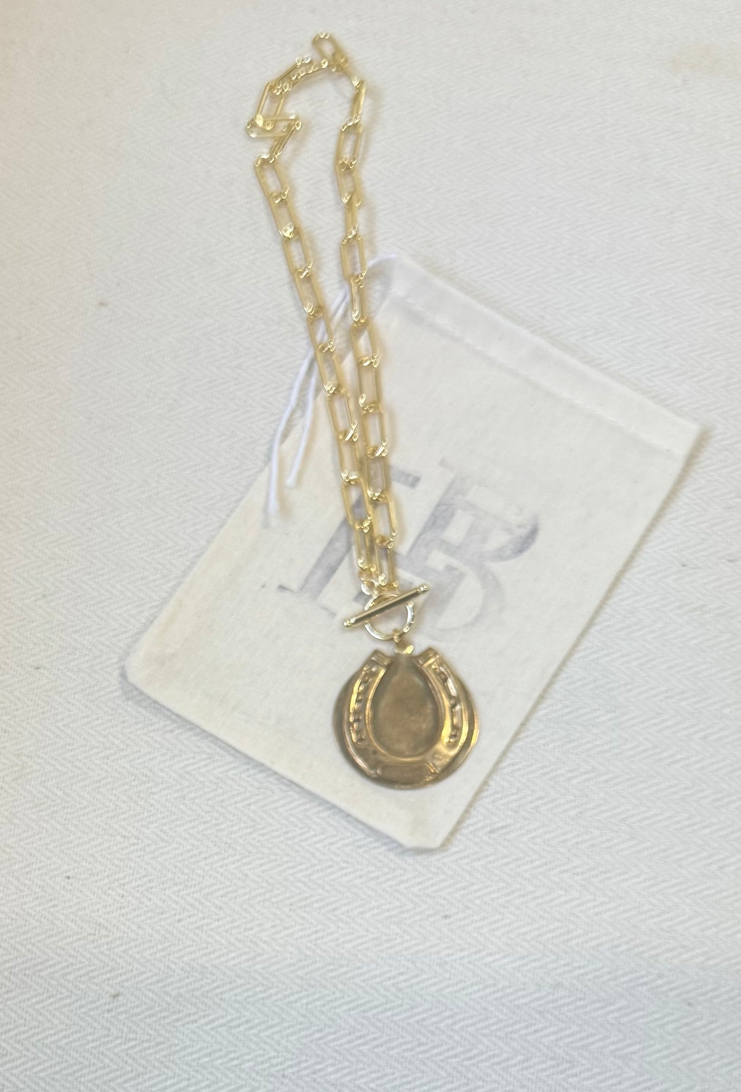 Horse Shoe Vintage Coin Necklace