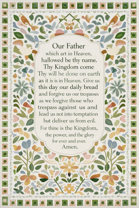 The Lord’s Prayer Botantical Motif (digital download)
