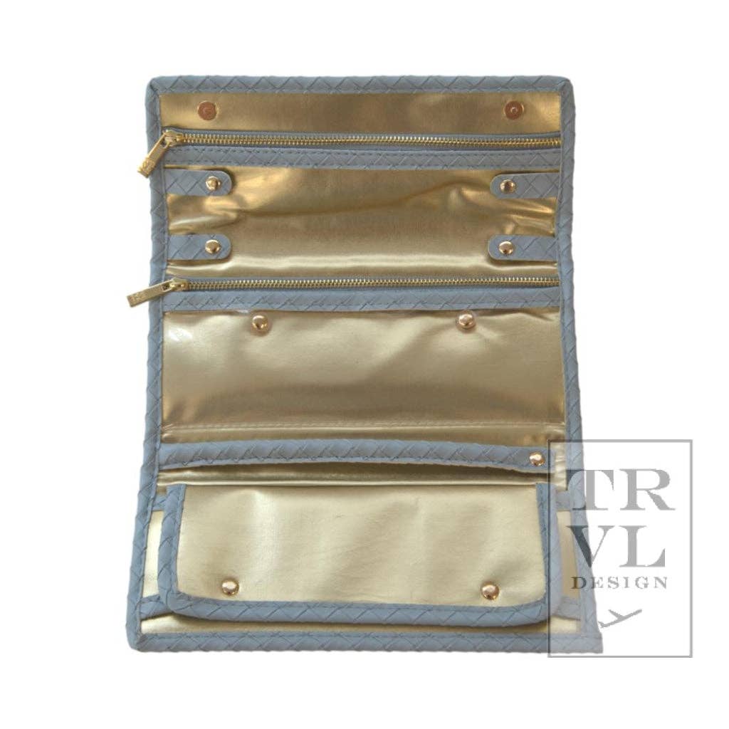 Luxe Jewelry Wallet - Woven Bleu *In Stock 11/3
