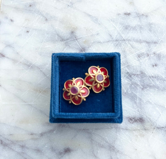Ruby Red Studs