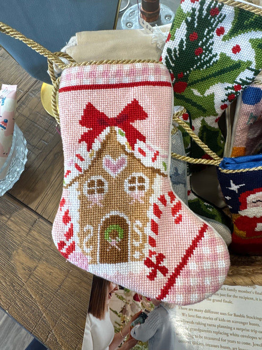 Gingerbread House Bauble Stocking