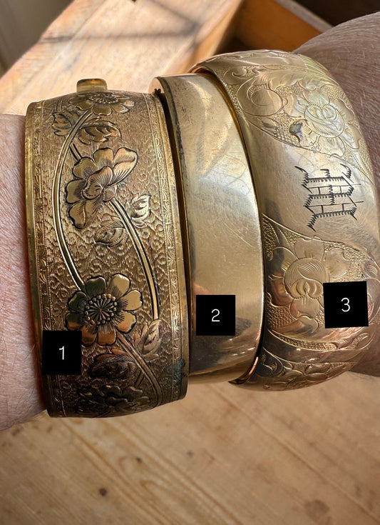 Gold Filled Vintage Bangles Collection One