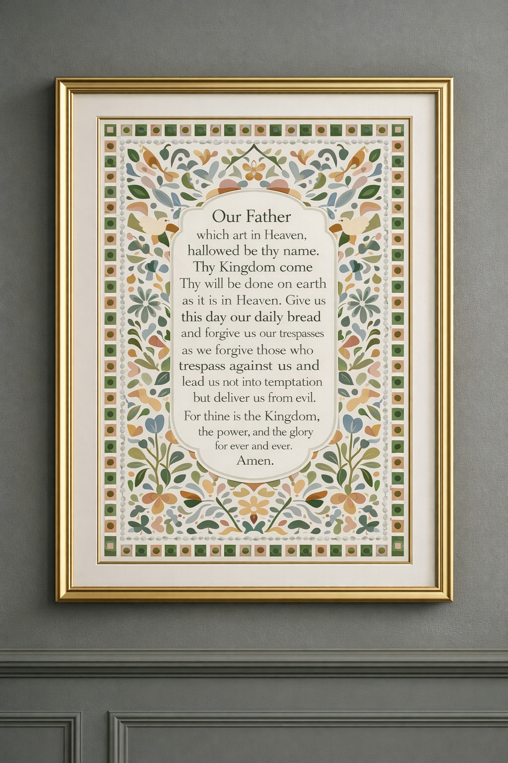 The Lord’s Prayer Botantical Motif (digital download)