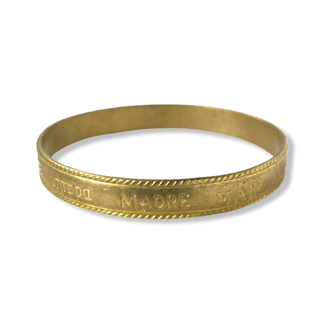 Engraved Mother or Peace Bangle