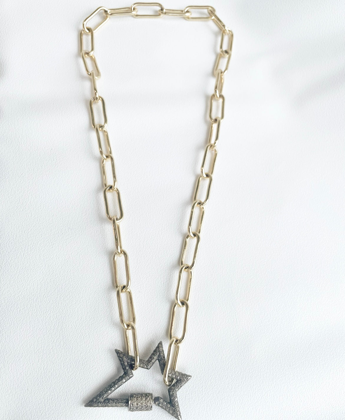 Pave Diamond Star Necklace