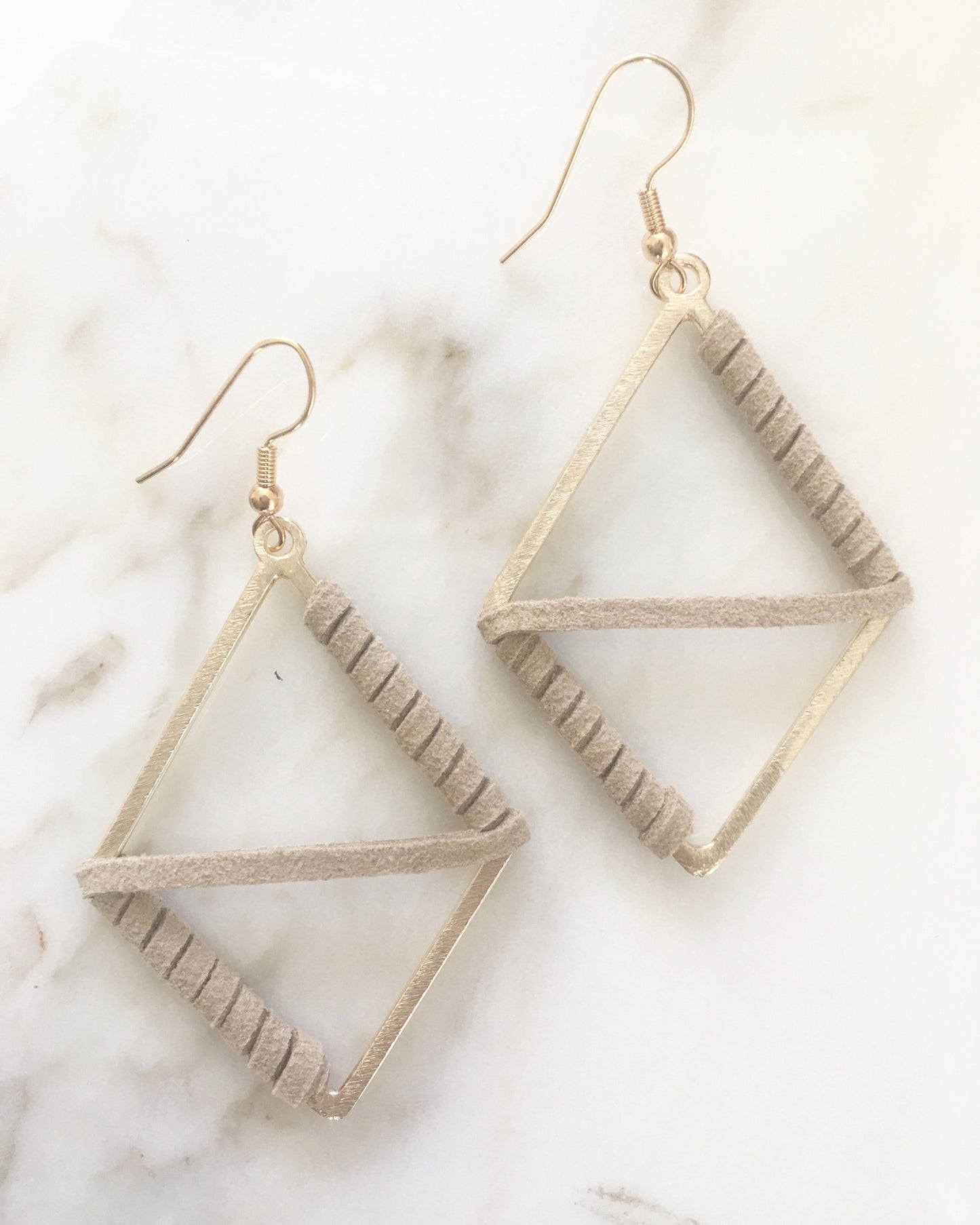 Suede Wrapped Earrings