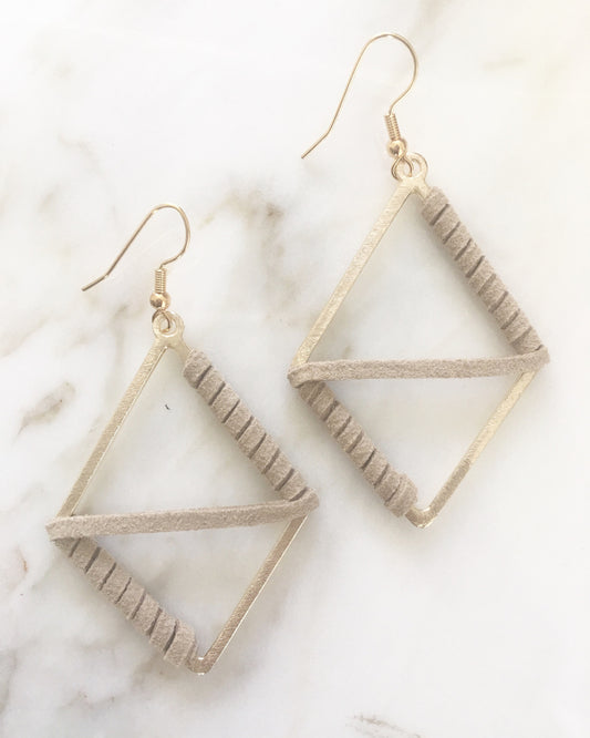 Suede Wrapped Earrings