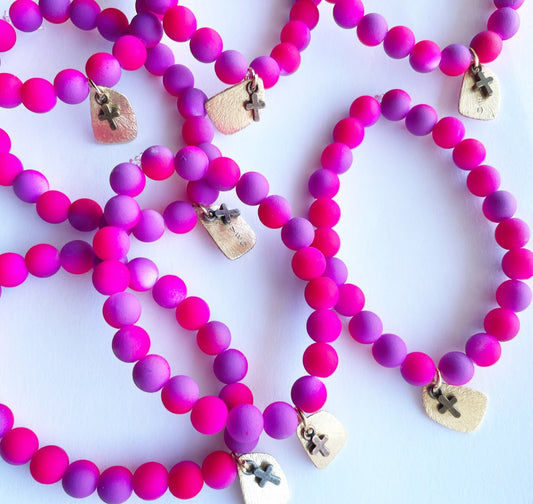 Bitty Cross Monogram Bracelet