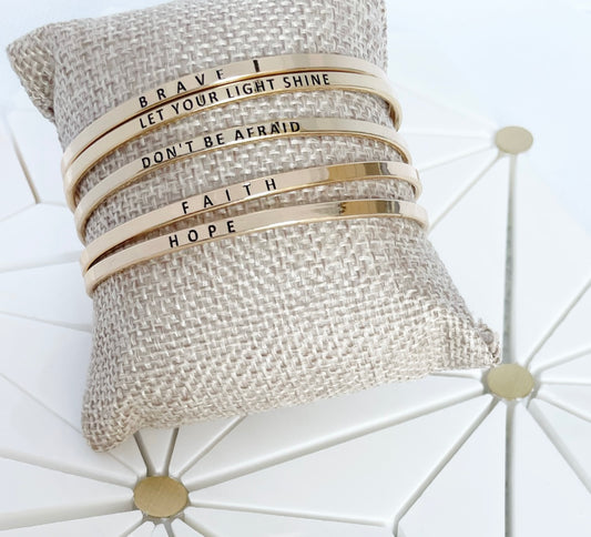 Engraved Brass Bangles