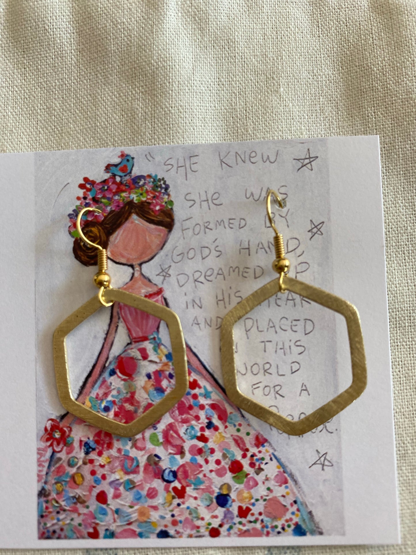 Hexagon Earrings