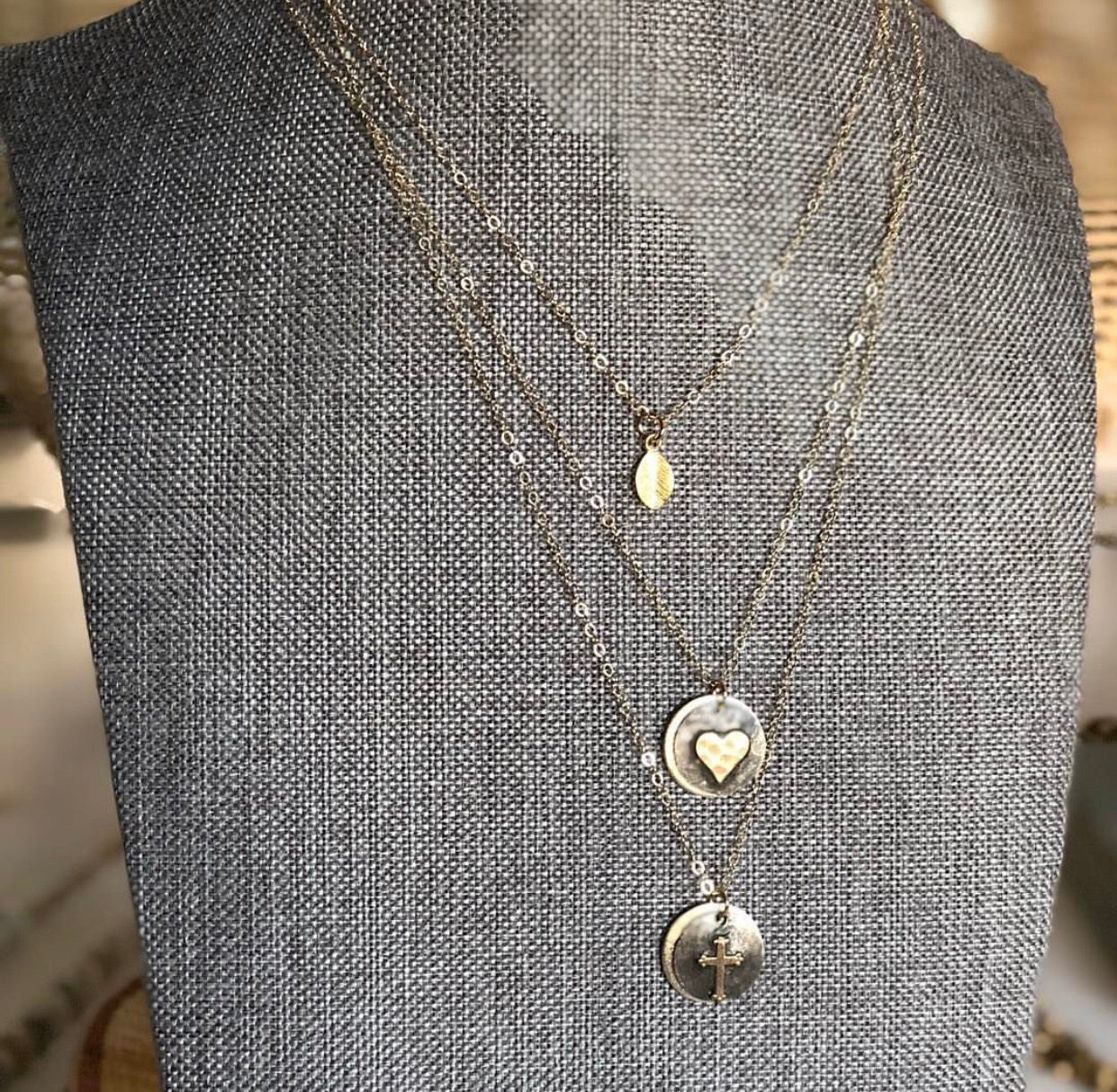 Soldered Hammered Heart Charm