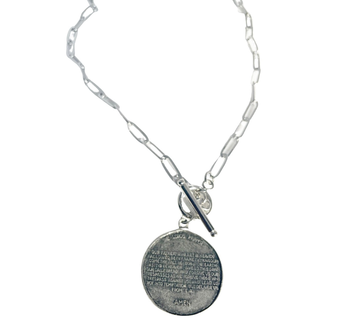 Lord’s Prayer Charm Necklace | 24k Gold Plated