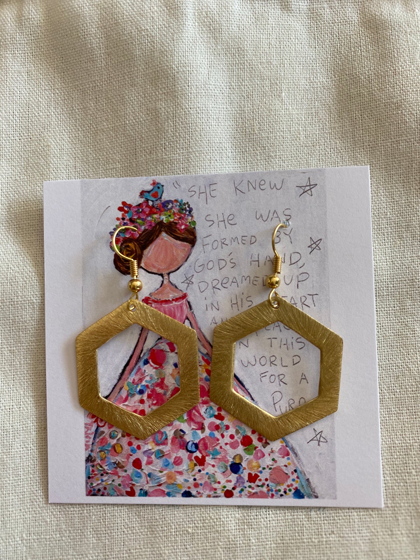 Hexagon Earrings