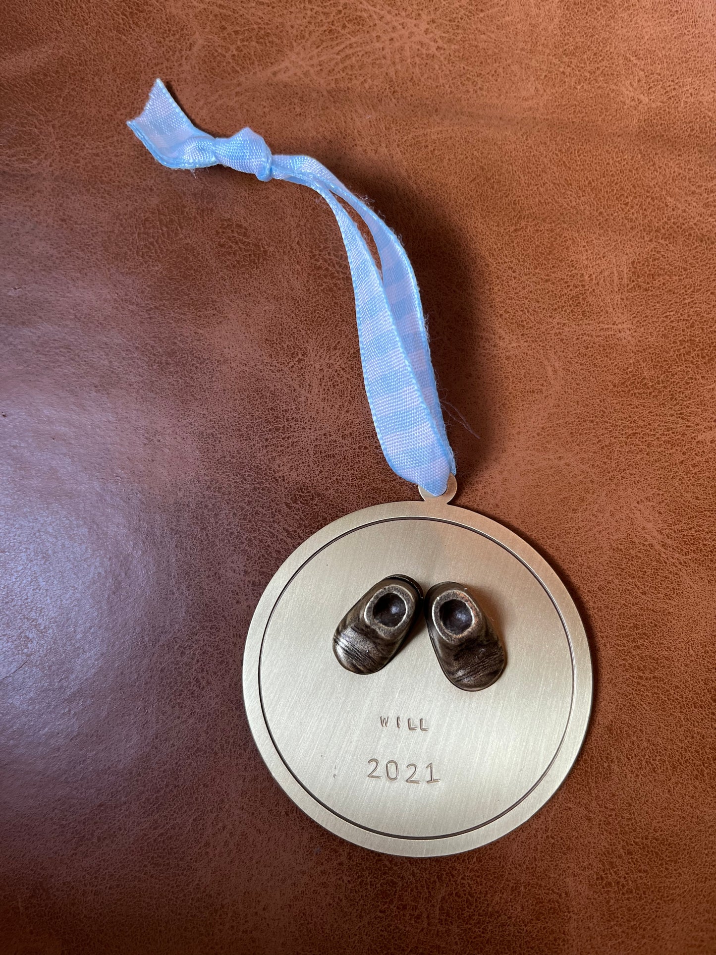 Silas Baby Shoe Brass Ornament