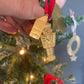 Vintage Nutcracker Ornament | Stamped Brass