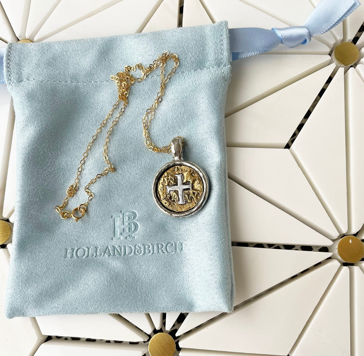 Faith Coin Cross Necklace