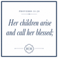 Proverbs 31:28 Engraved Milla Cuff