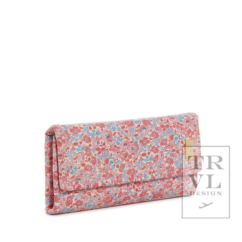 Luxe Jewelry Wallet - Marseille With Pink Pinstripe Liner