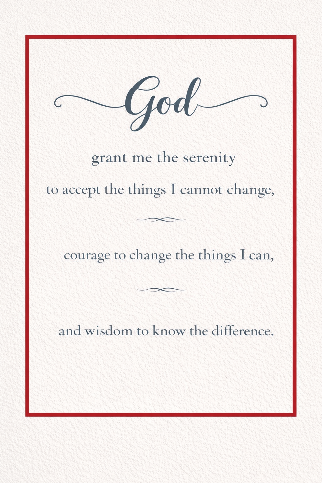 The Serenity Prayer Classic with an Elegant Border (digital download)