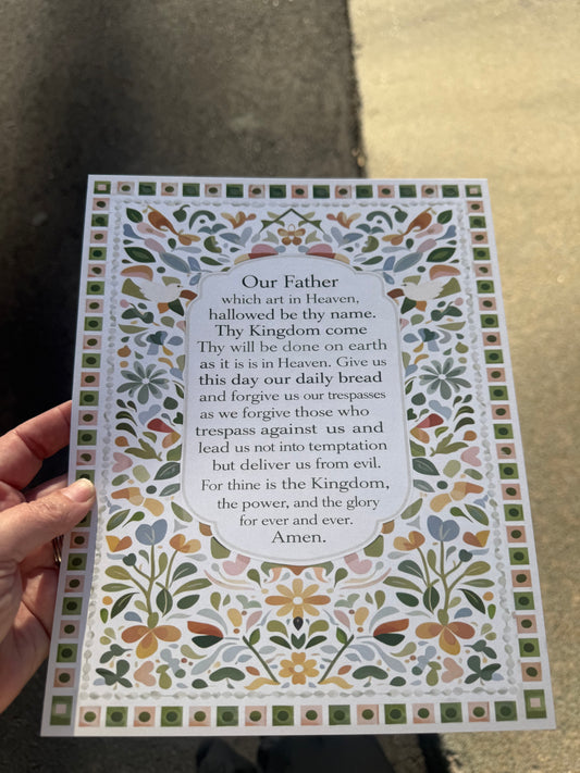 The Lord’s Prayer Botantical Motif (digital download)