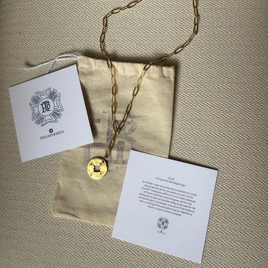 New Beginning Charm and Prayer Card