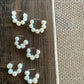 Round Top Pearl Hoops