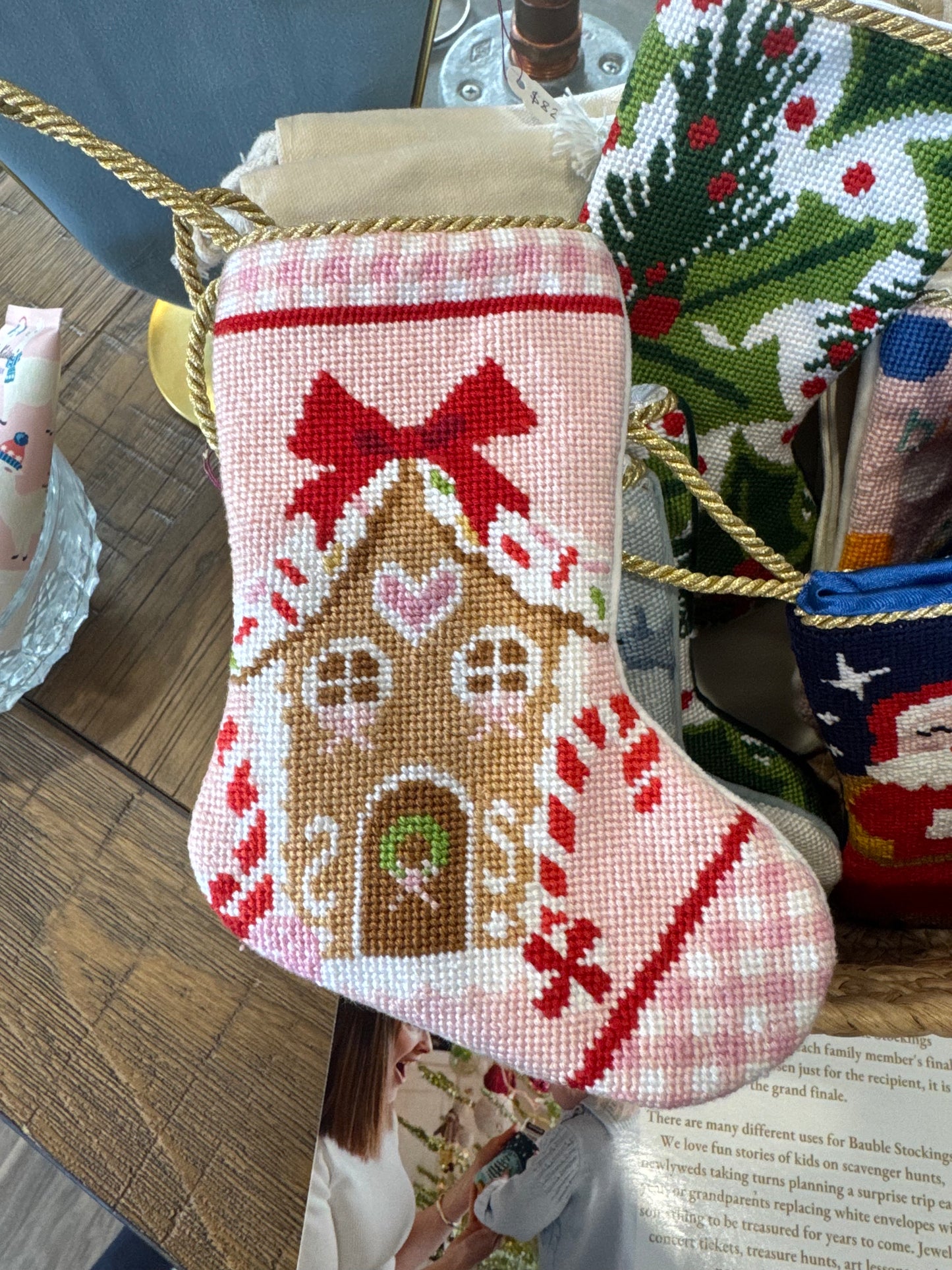 Gingerbread House Bauble Stocking