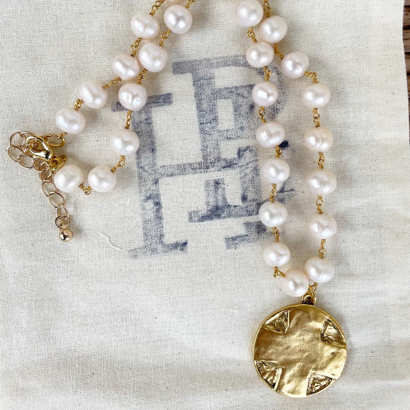 Freshwater Pearls + The Lord’s Prayer Necklace