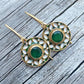 Enamel & Emerald Monet Drop Earrings