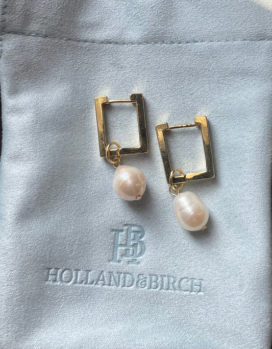 Huggies Pearl Drop Earrings