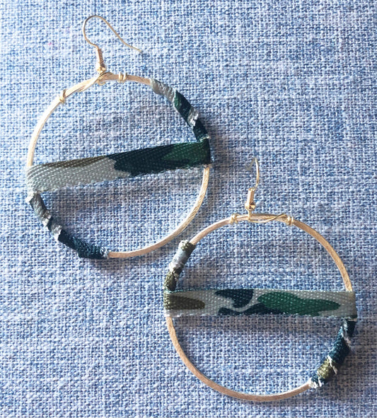 Camo Hoop Earrings