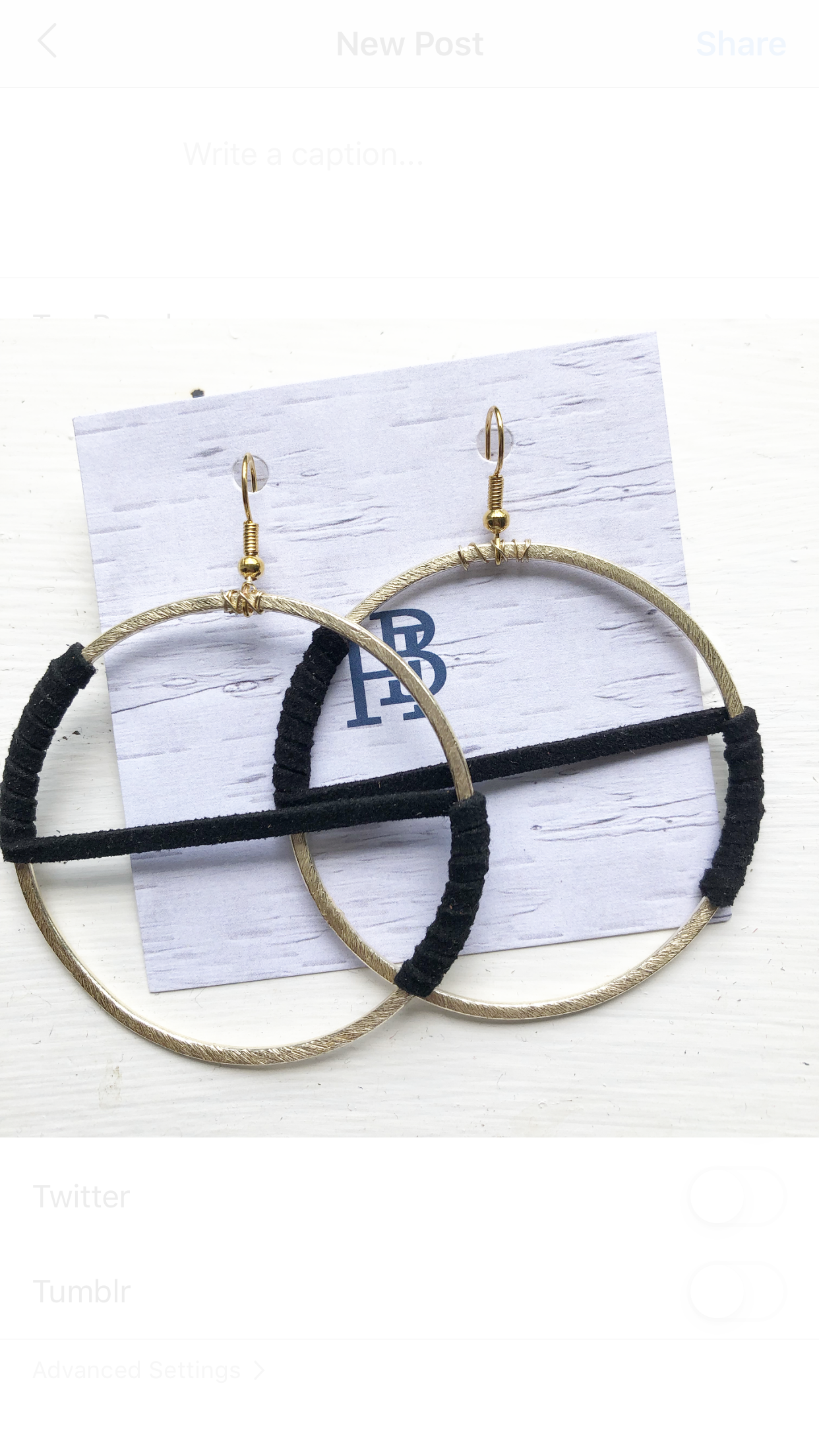 Black Wrapped 2” Hoops
